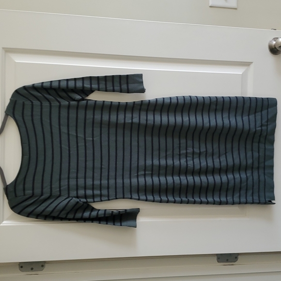 The Limited Womens Small Sweater Dress Green Stripe Long Sleeve - Picture 8 of 8